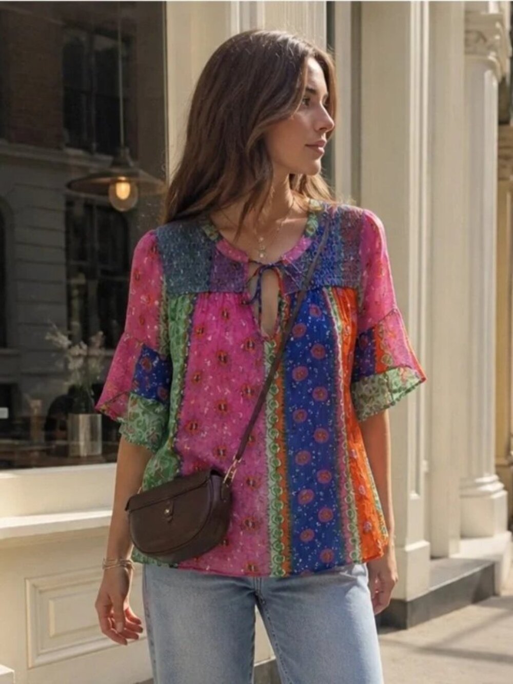 Anthropologie Akemi + Kin Antonella Peasant Top - Size XS
